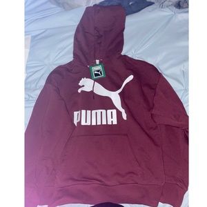 Maroon, Puma, size small hoodie